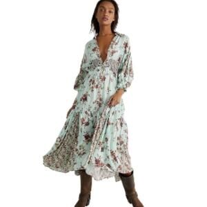 NWT Free People Prairie Floral Maxi Dress size XS